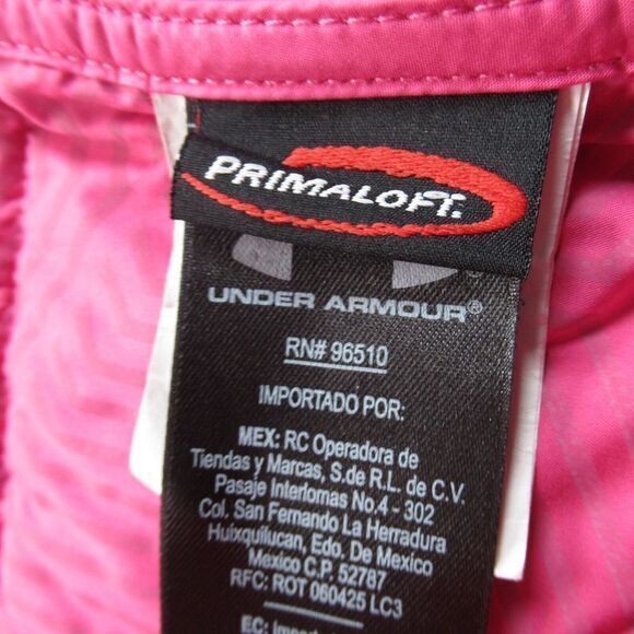 Under Armour Coldgear Storm Jacket Womens XS Pink Pockets Primaloft Hood Zip - Picture 4 of 16